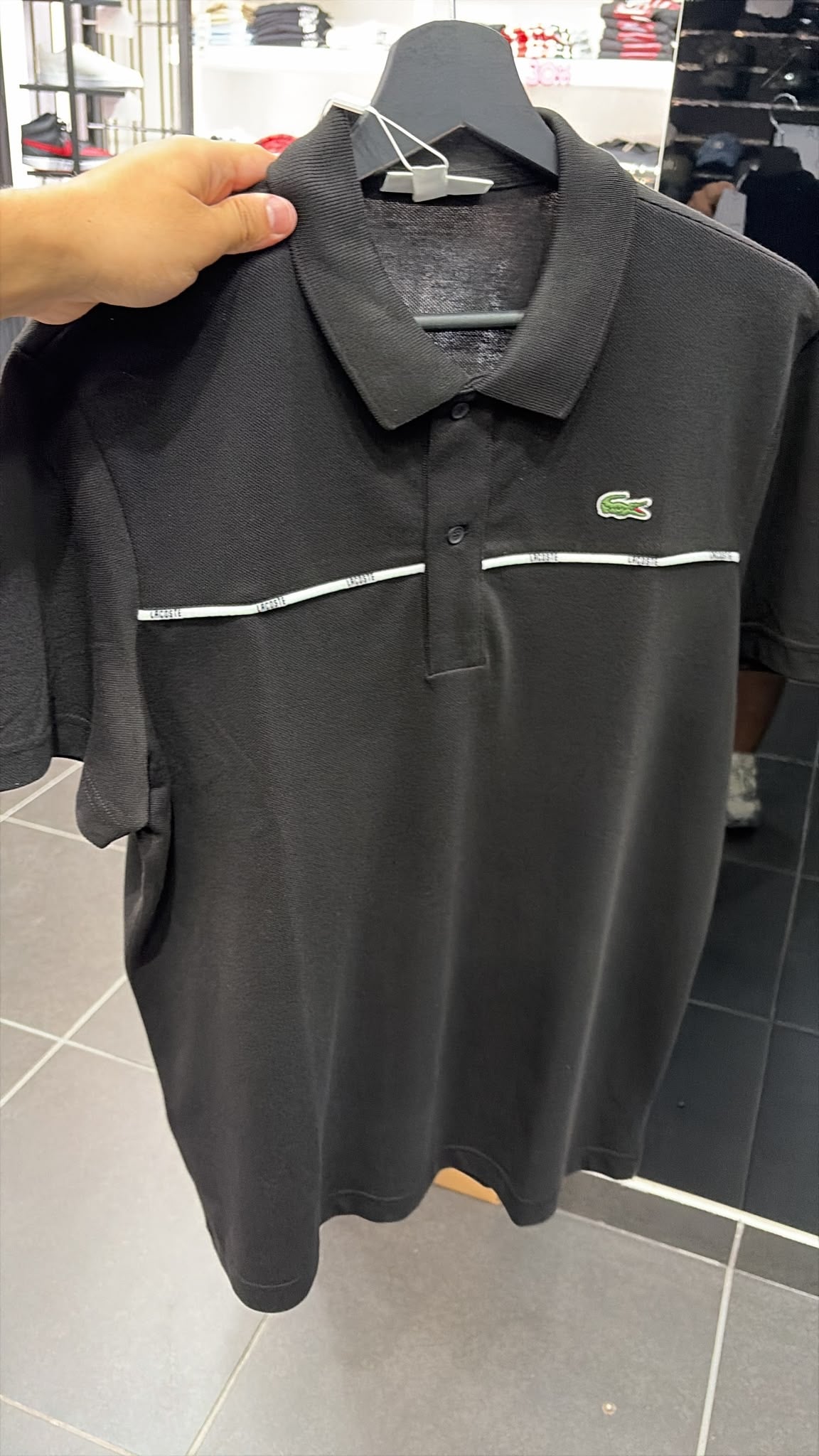 POLO LACOSTE BLACK NEW COLLECTION