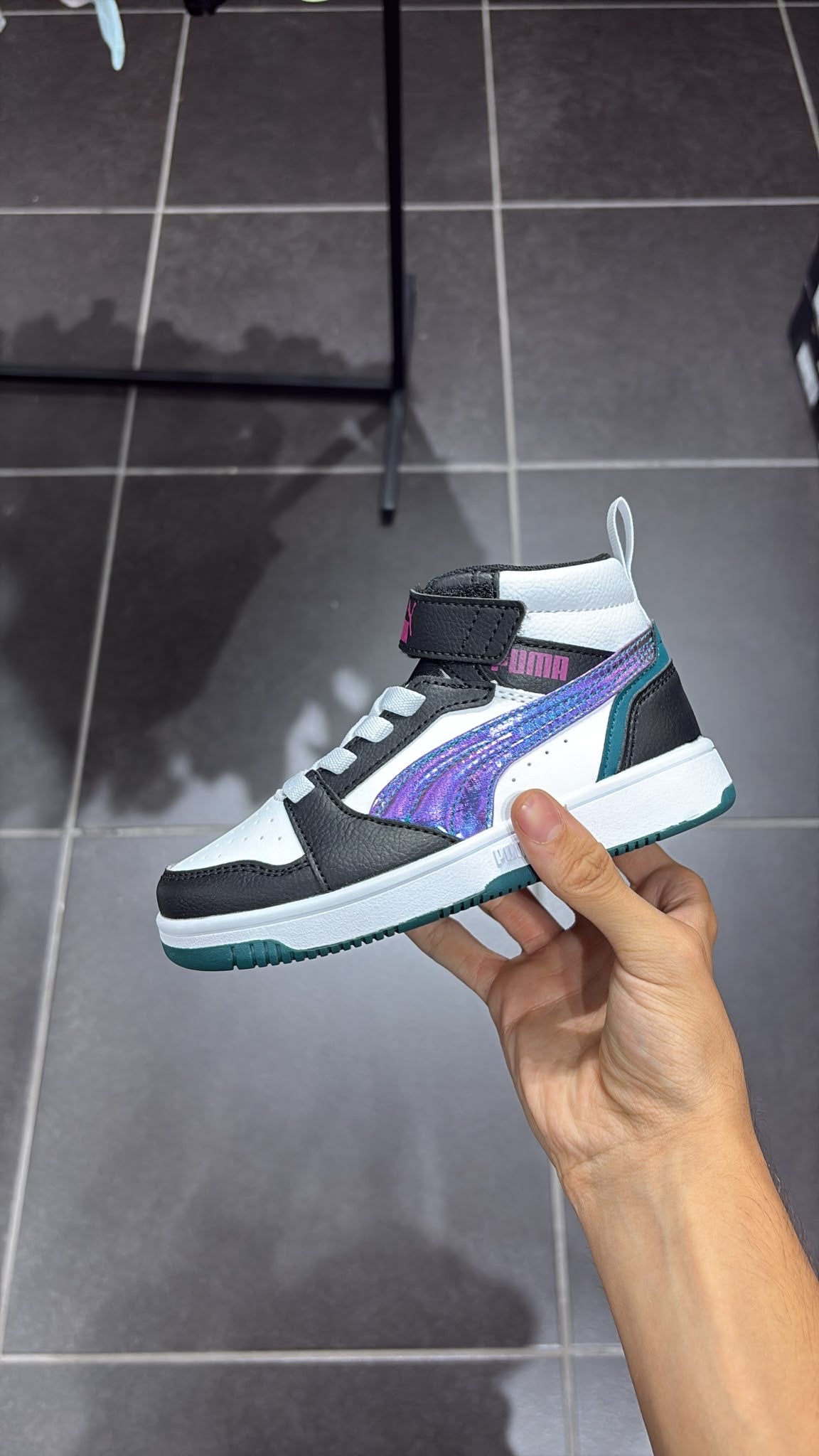 PUMA BLK MAGENTA GLEAM COLD GREEN KIDS