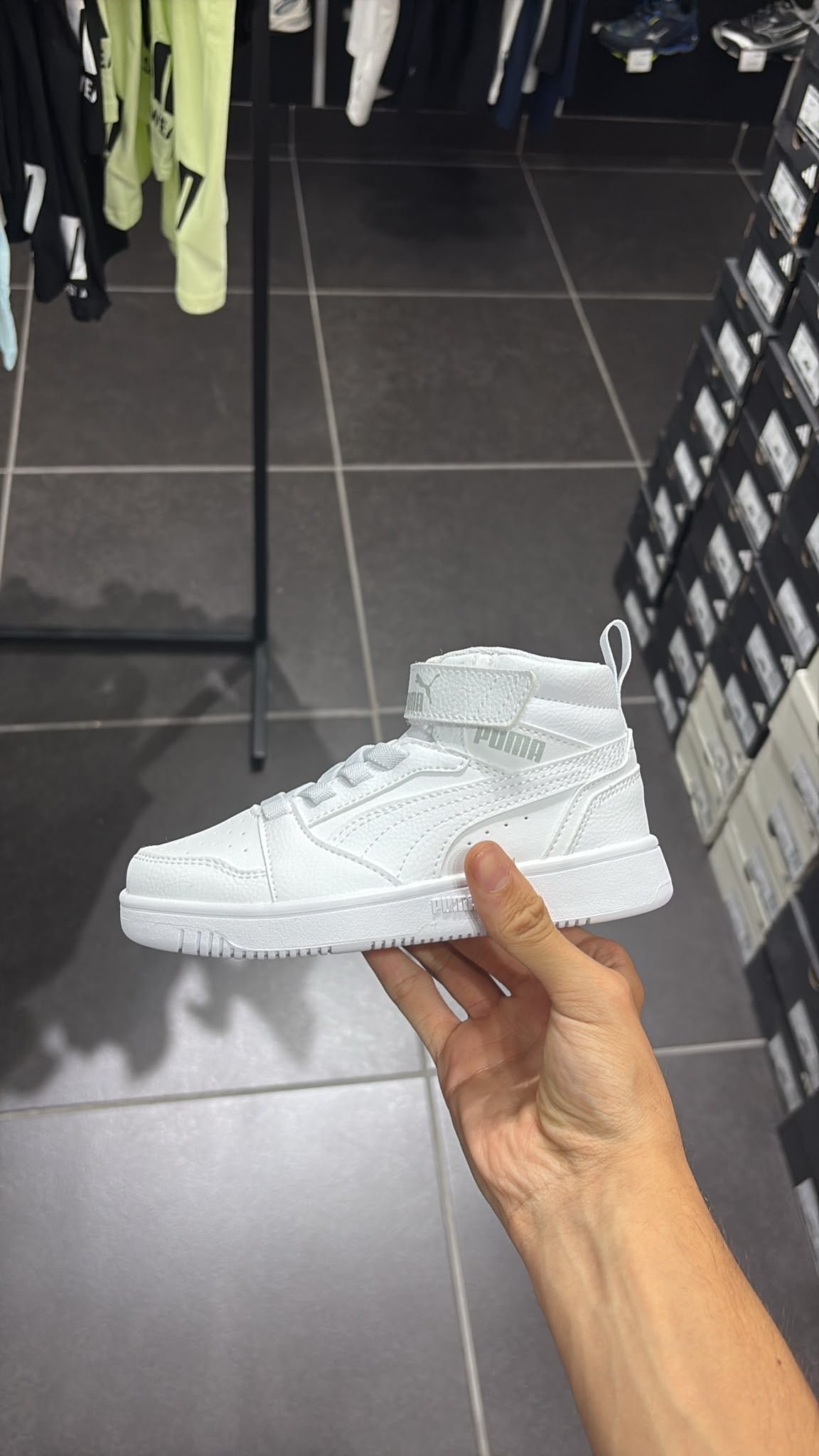 PUMA WHITE COOL LIGHT GRAY KIDS