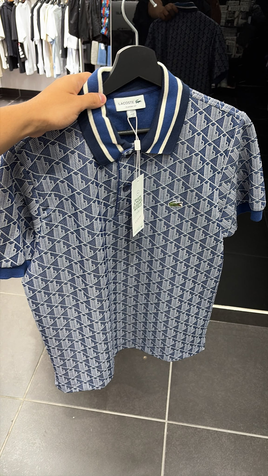 POLO LACOSTE BLUE MONOGRAM