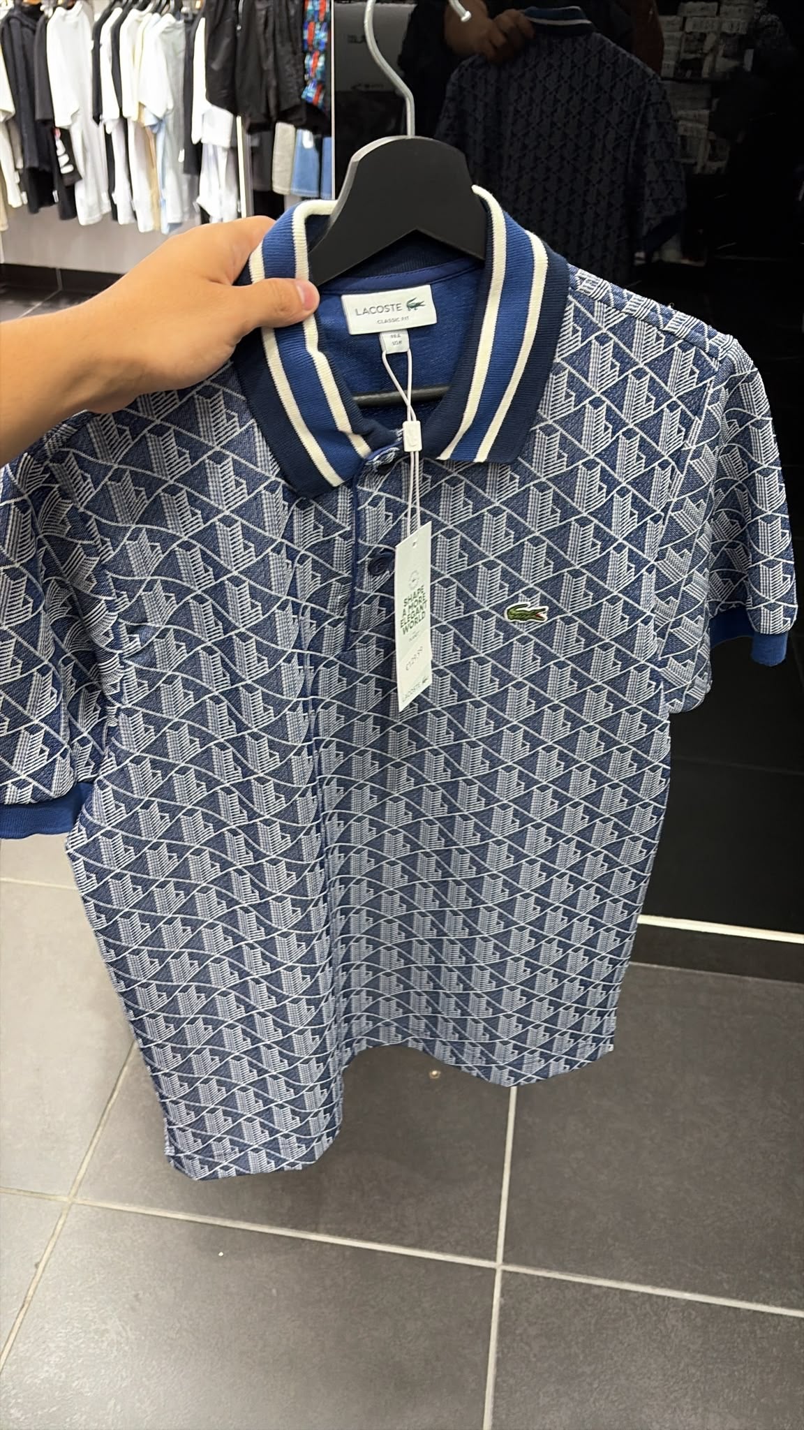 POLO LACOSTE BLUE MONOGRAM