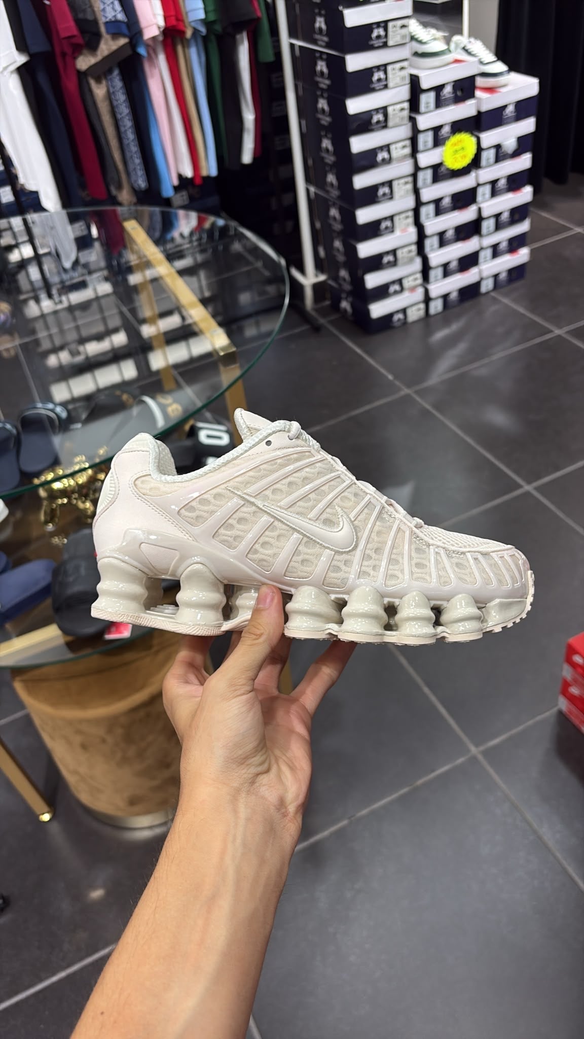 NIKE SHOX TL DONNA BEIGE